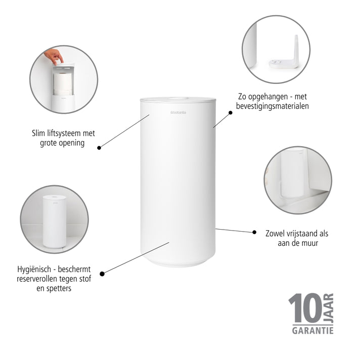 Brabantia MindSet Reserverolhouder - Mineral Fresh White