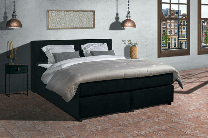 Mörgenn Boxspring Marseille - Pocketvering - Zwart - 140x200
