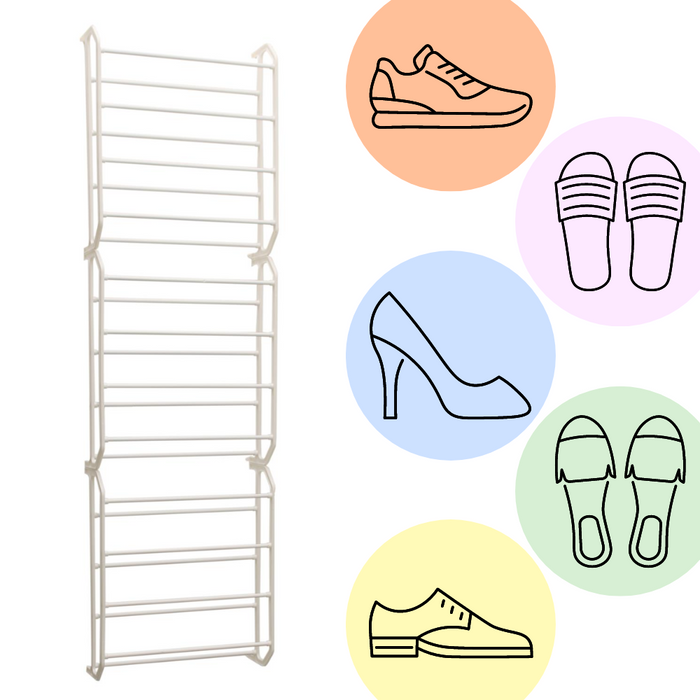 Orange85 Schoenenrek Hangend Deur Wit 52x180x17cm Ijzer