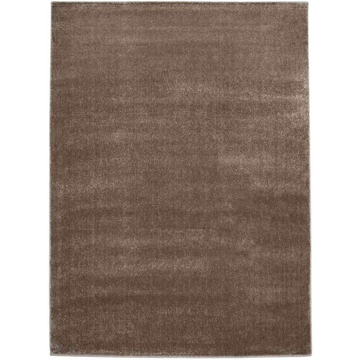 Tapeso Effen vloerkleed velours Gala - bruin - 240x340 cm