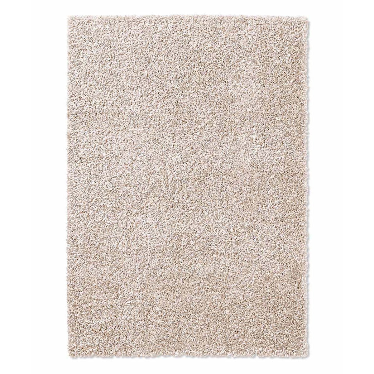 Tapeso Hoogpolig vloerkleed effen Classic - crème - 300x400 cm