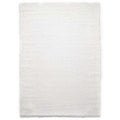 Tapeso Hoogpolig vloerkleed shaggy Trend effen - wit - 60x110 cm