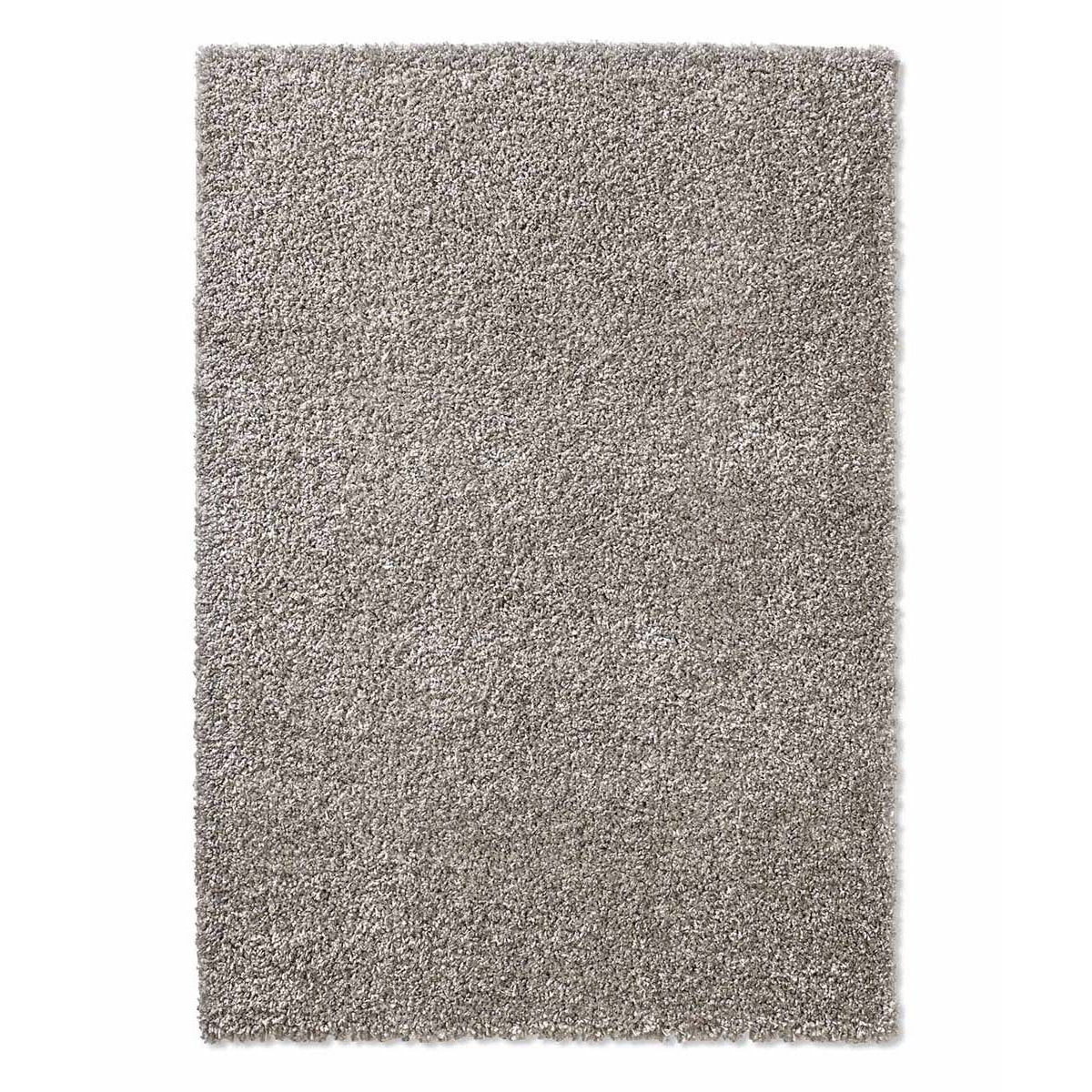 Tapeso Hoogpolig vloerkleed effen Classic - grijs - 60x90 cm