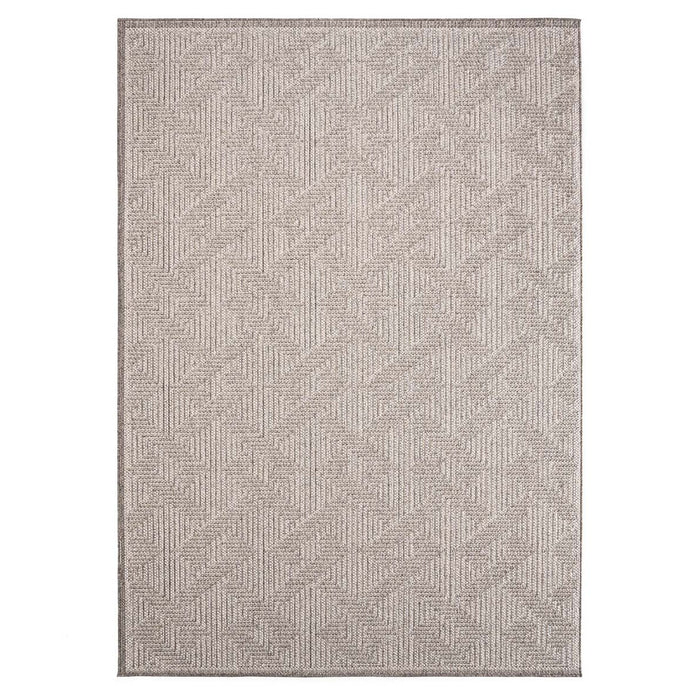 Boho&me Buitenkleed Macramé - crème|lichtgrijs - 140x200 cm