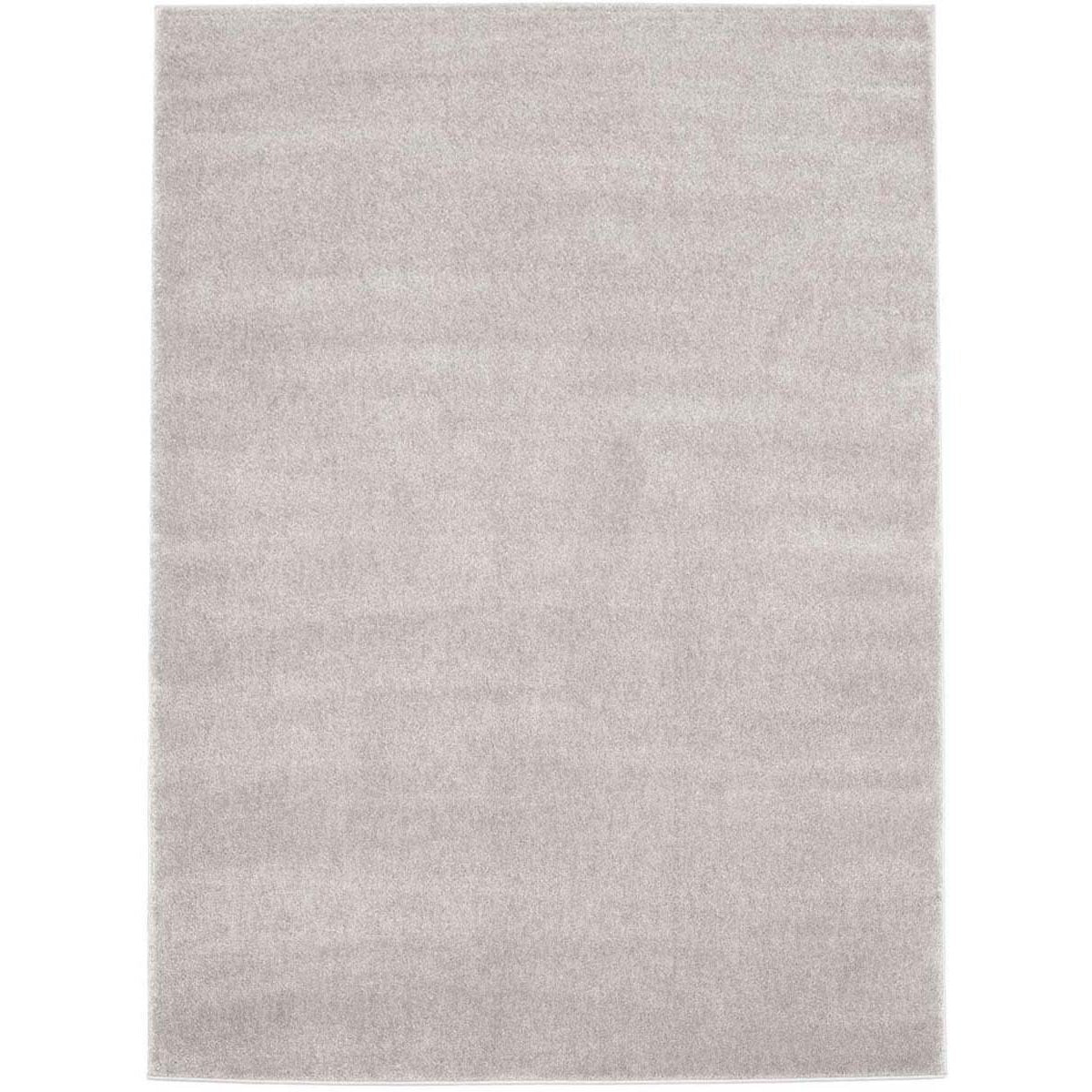 Tapeso Effen vloerkleed velours Gala - grijs - 200x290 cm