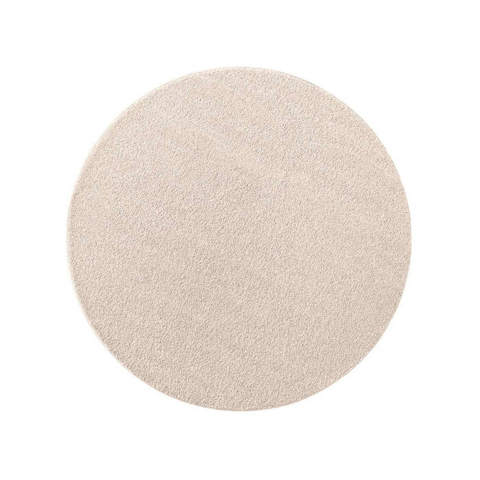 Tapeso Rond effen vloerkleed Qualis - crème - 160 cm