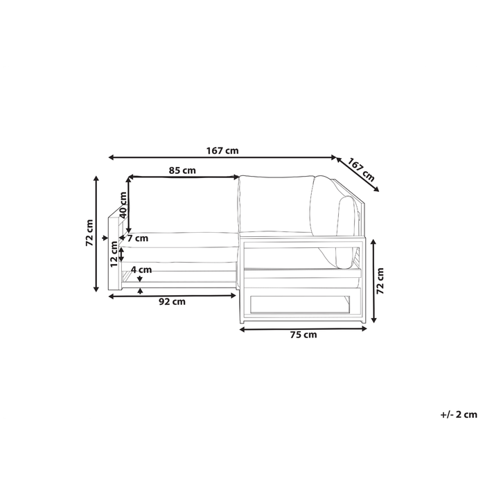 Beliani - TIMOR - Tuinbank - Donkere houtkleur