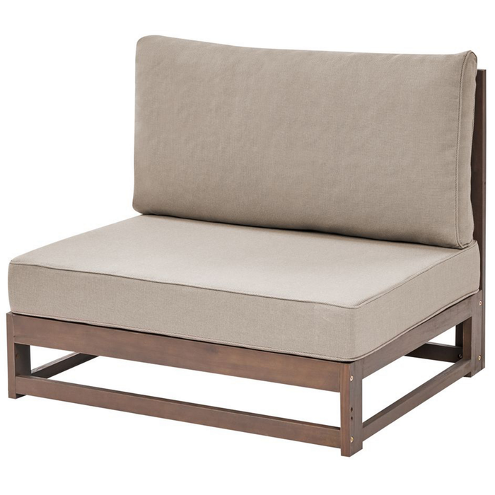 Beliani-TIMOR II-Loungeset 5-zits-Donkere houtkleur-FSC® acaciahout
