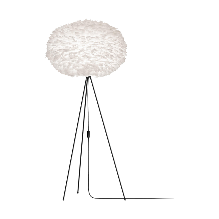 Umage Eos X-large vloerlamp white - met tripod zwart - Ø 75 cm