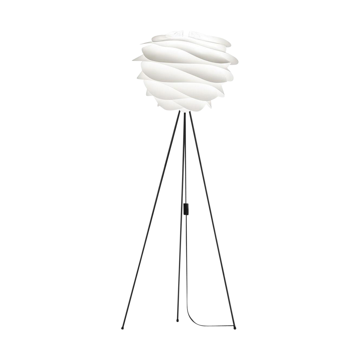 Umage Carmina Medium vloerlamp white - met vloer tripod zwart - Ø 48