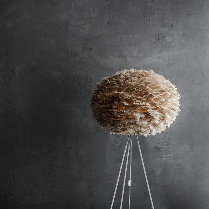 Umage Eos X-large vloerlamp light brown - met tripod wit - Ø 75 cm