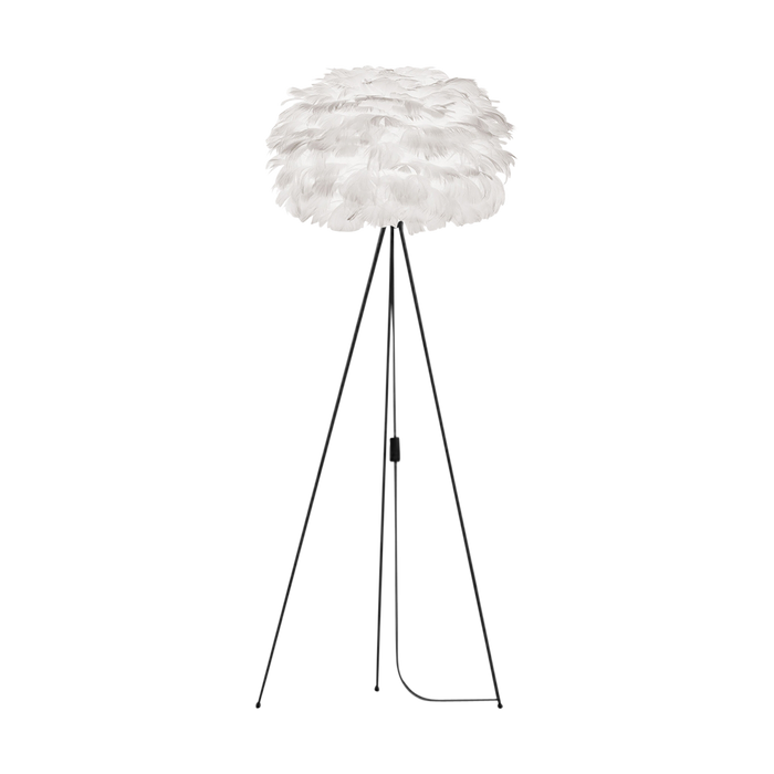 Umage Eos Medium vloerlamp white - met tripod zwart - Ø 45 cm