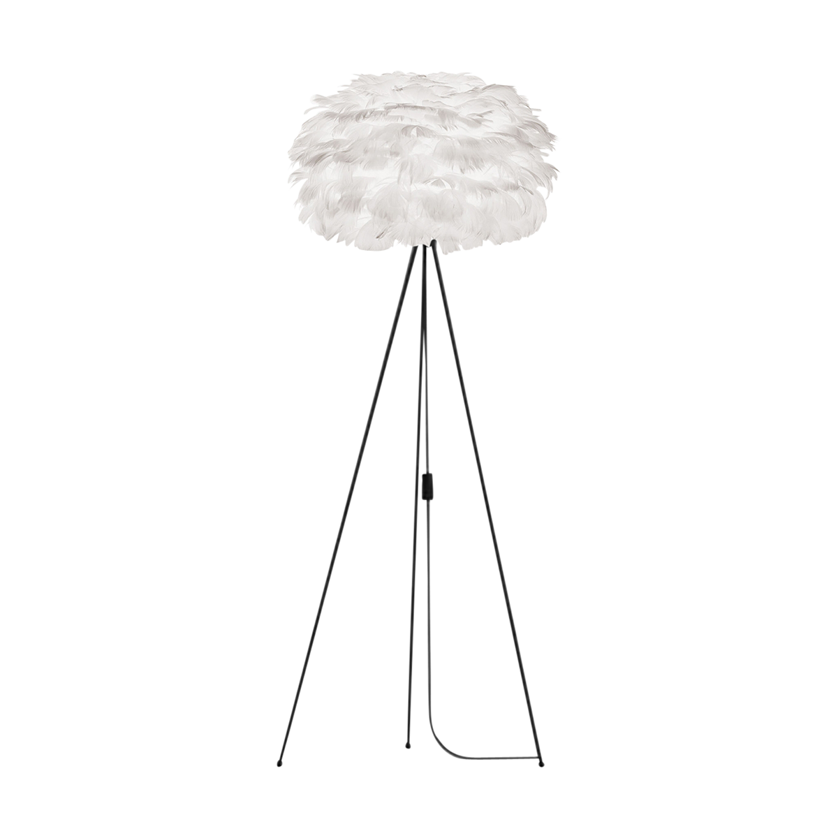 Umage Eos Medium vloerlamp white - met tripod zwart - Ø 45 cm