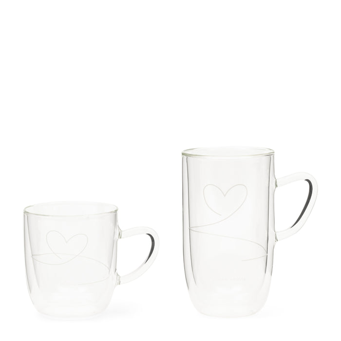 Riviera Maison With Love Dubbelwandige glazen Set 345ml en 400ML