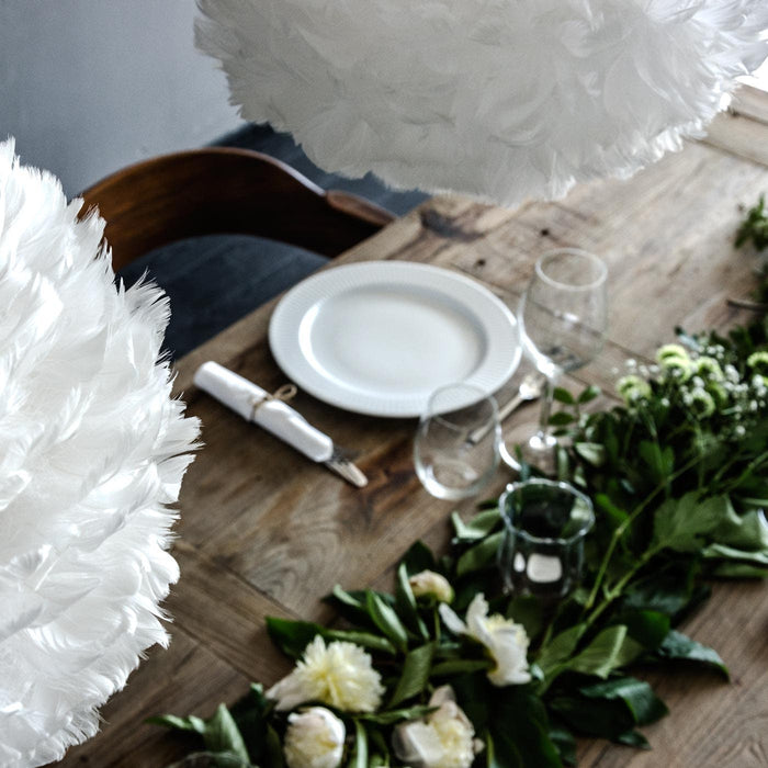 Umage Eos Medium hanglamp white - met koordset zwart - Ø 45 cm