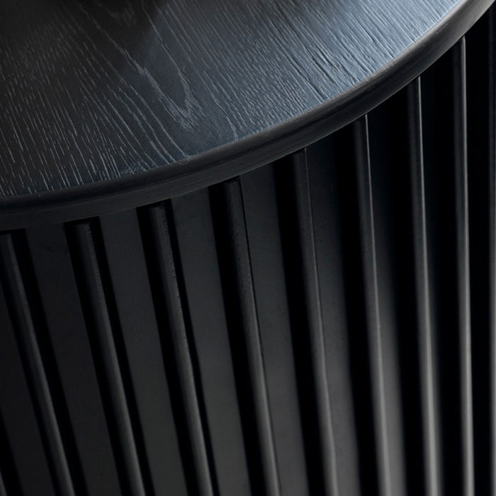 Olivine Redmer Ronde Houten Bijzettafel Ø 60 cm - Zwart