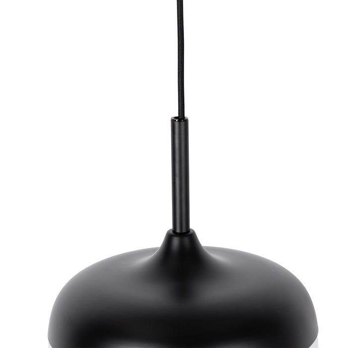 QAZQA Design hanglamp zwart met goud en smoke glas - Kyan