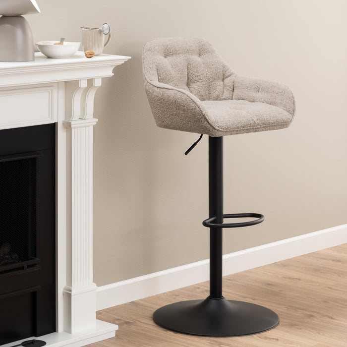 by fonQ basic Arvid Verstelbare Barkruk - Beige