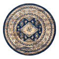 Interieur05 Vloerkleed Vintage Aila Blauw Rond 190cm