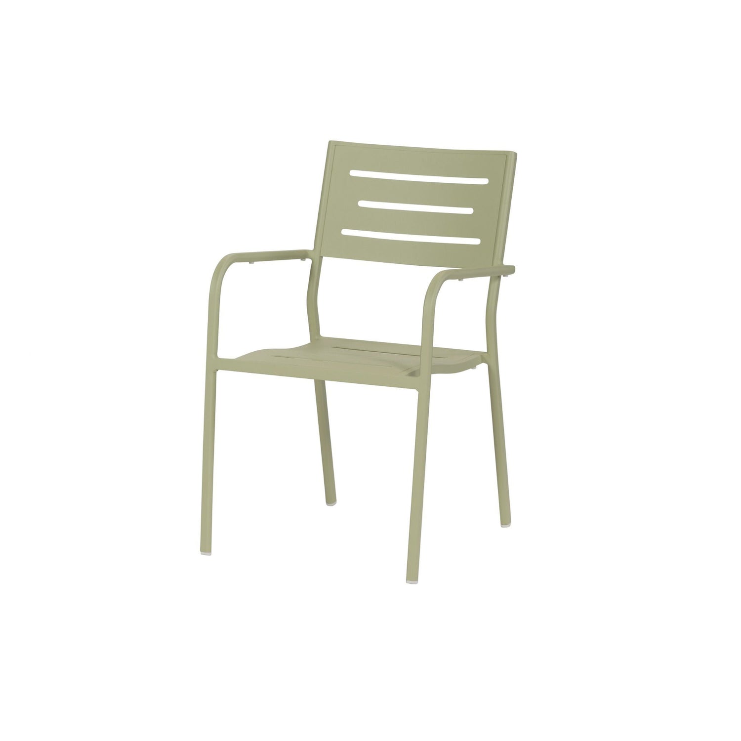 WOOOD Tuinstoel Met Armleuning - Aluminium - Groen - 85x56x53