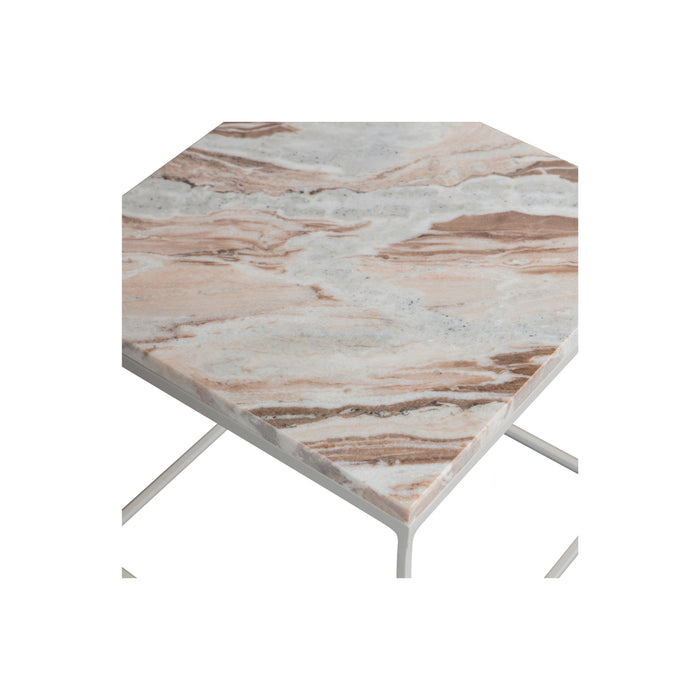 WOOOD Bijzettafel Mellow - Marmer - Mist