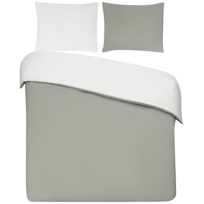 Dekbedovertrek My Luxe percal katoen 140x200|220 - greige wit