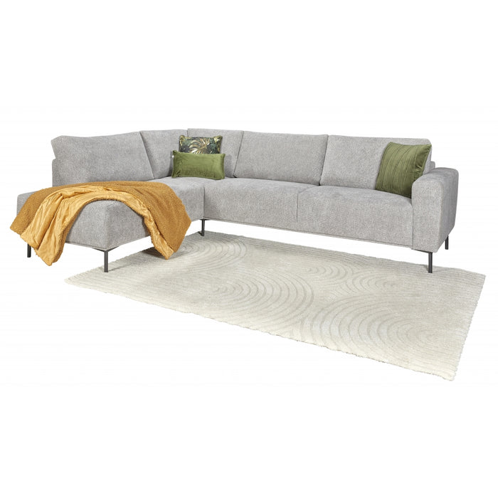 Hoekbank Deventer - Grijs - Textiel - 275x86x205cm (BxHxD)