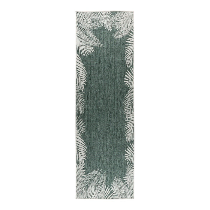 Eva Interior Loper Buitenkleed Leaf - Groen  - 80 x 250cm