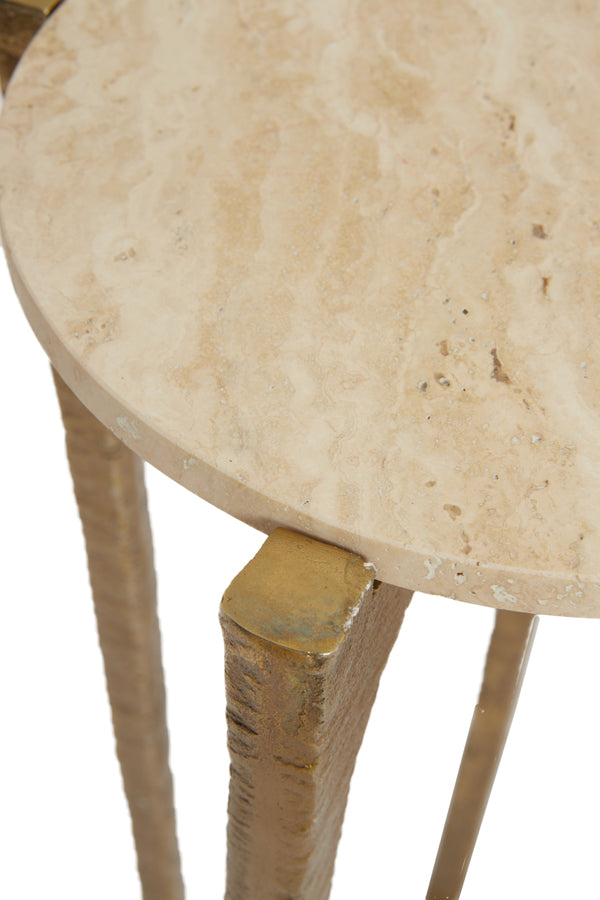 Light & Living - Bijzettafel KANAE - Ø45x64cm - Bruin - Set van 2