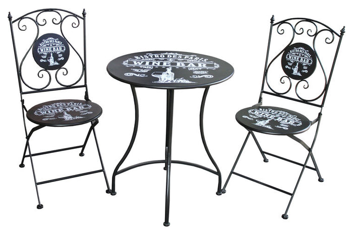 SIDD AnLi-Style Outdoor- Bistroset Marlin Zwart