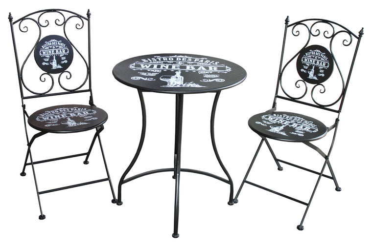 SIDD AnLi-Style Outdoor- Bistroset Marlin Zwart
