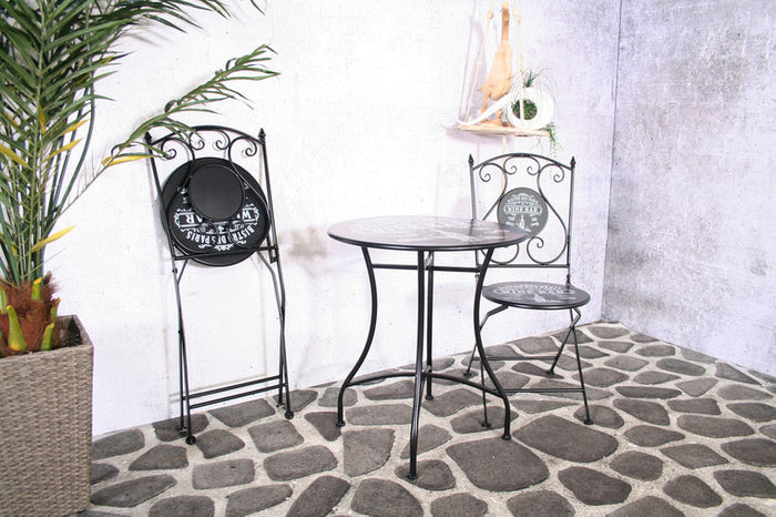 SIDD AnLi-Style Outdoor- Bistroset Marlin Zwart