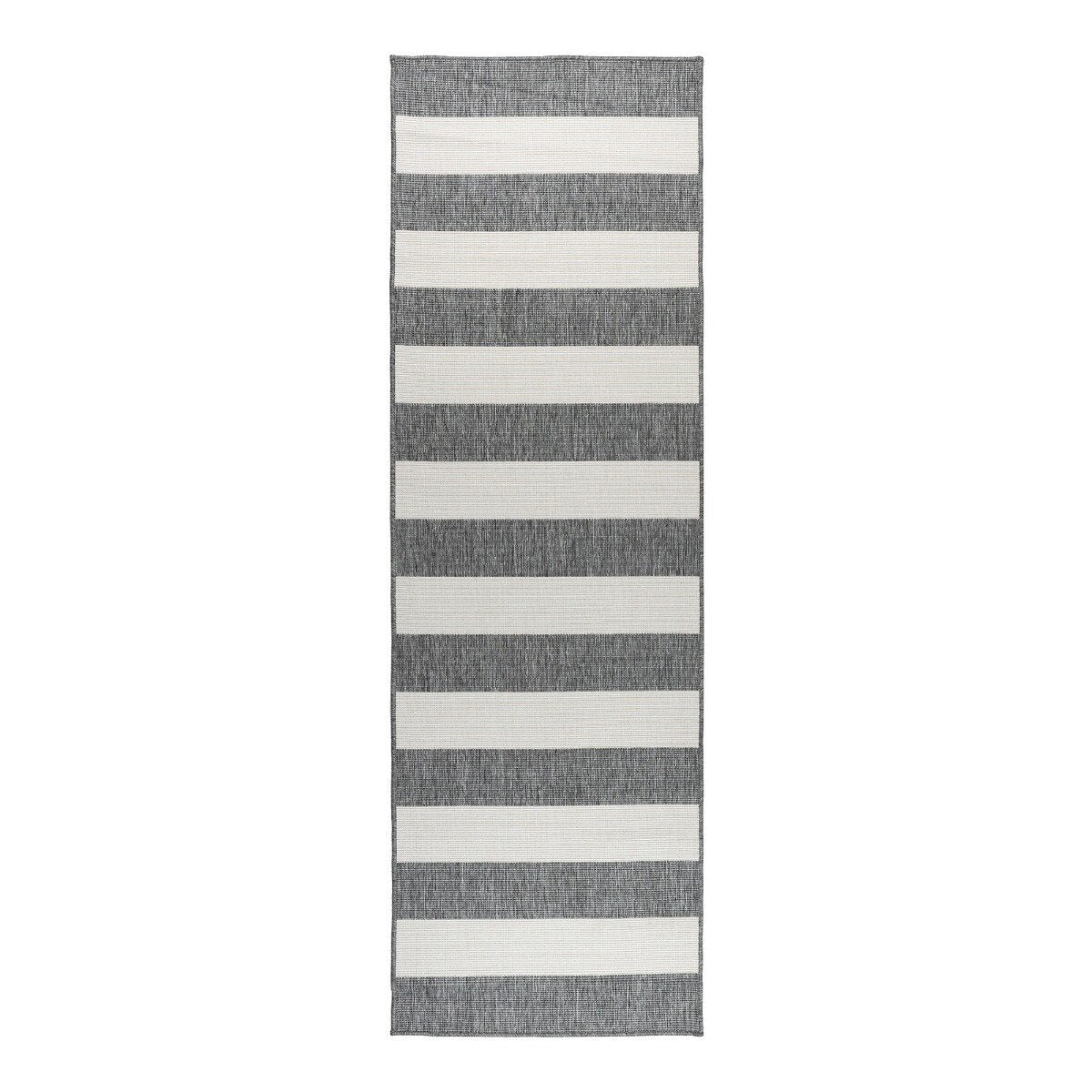 Eva Interior Loper Buitenkleed Stripes - Grijs|Wit  - 80 x 250cm