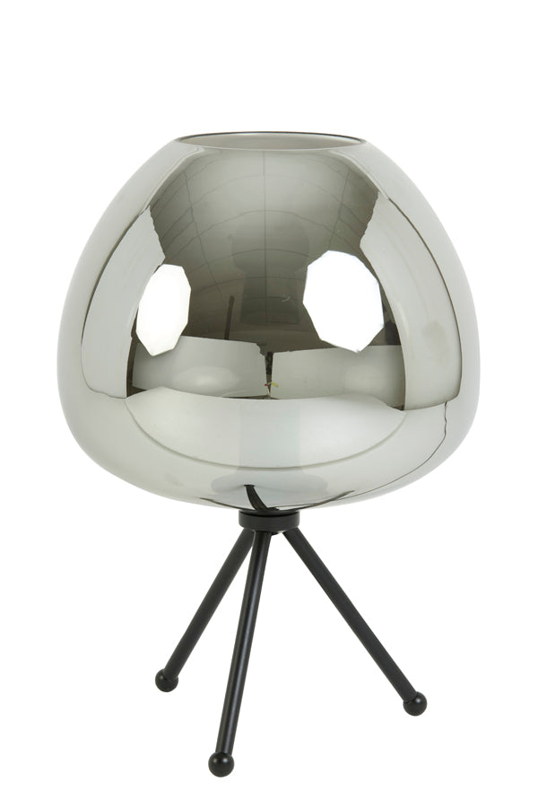 Light&living Tafellamp Ø30x43 cm MAYSON glas smoke-mat zwart