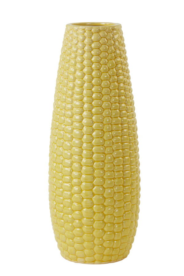 Light & Living - Vaas CORN - Ø16x41cm - Geel