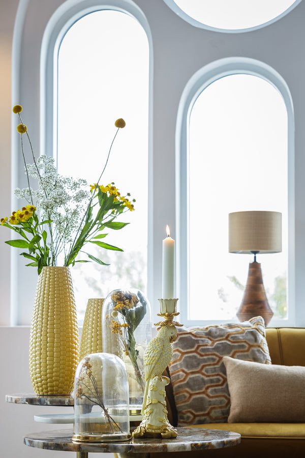 Light & Living - Vaas CORN - Ø16x41cm - Geel