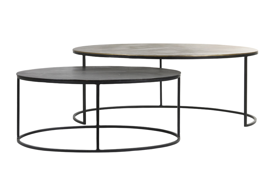 Light & Living - Salontafel PAXSON - 103x60x40cm - Brons - Set van 2