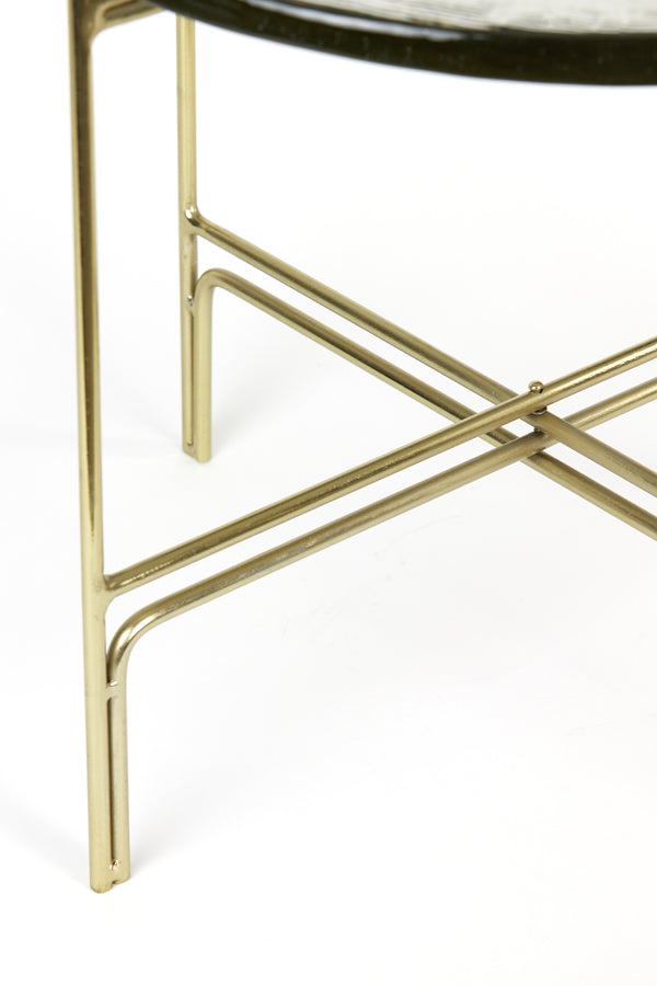 D - Light & Living - Bijzettafel Canvo - 37x37x40cm - Glas - Helder