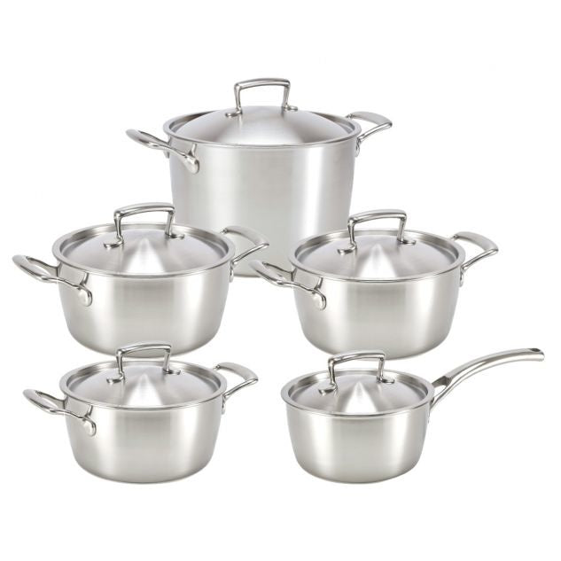 Habonne Queen  Triply Pannenset - 5 delig - RVS