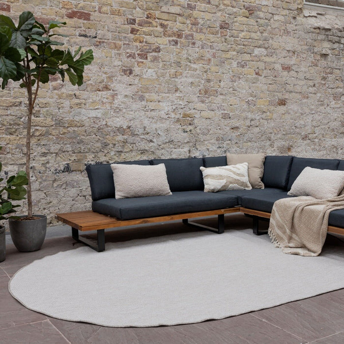 EVA Interior- Buitenkleed Mono - Naturel|wit - Ovaal 160x230cm (M)