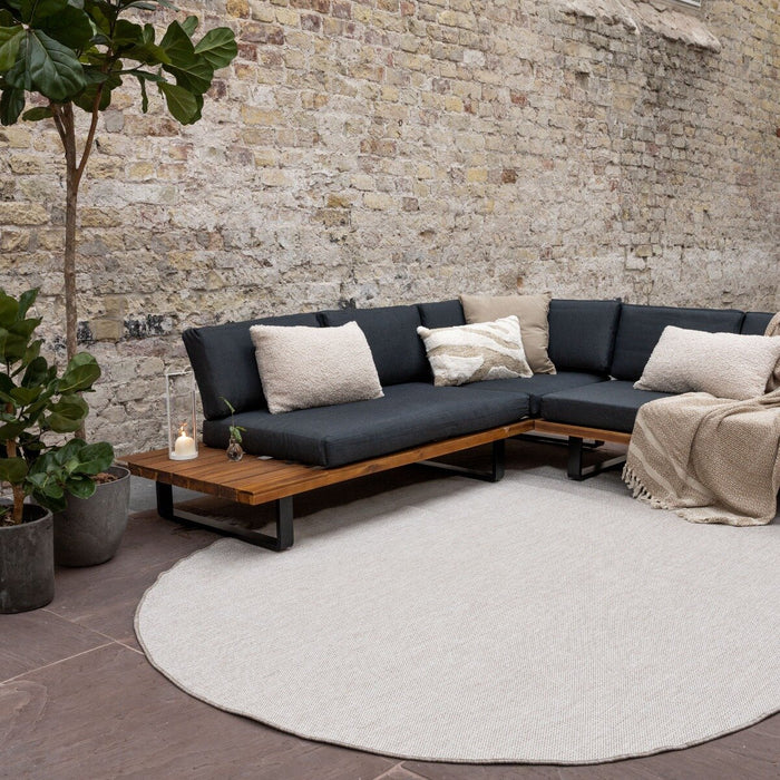 EVA Interior- Buitenkleed Mono - Naturel|wit - Ovaal 160x230cm (M)