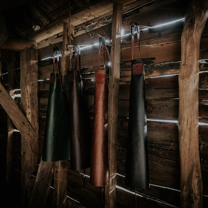 Witloft leren schort classic xxl - cognac