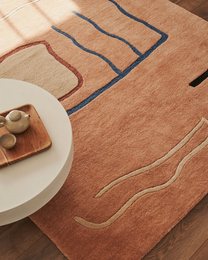 Kave Home - Llorell vloerkleed 100% wol veelkleurig 160 x 230 cm