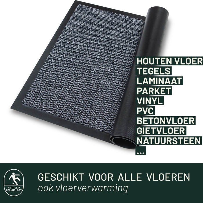 Studio M CLASSIC Antislip Droogloopmat - 60x80 cm - Grijs