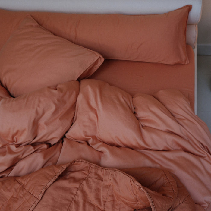 Crisp Sheets Kussensloop 140 cm  - Terra Cotta