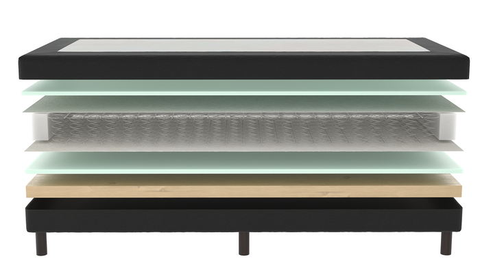 Mörgenn Losse boxspring Bonellvering Zwart 90x200