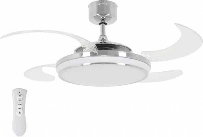 Fanaway Plafondventilator Fanaway Evo 1 Chroom Led Ø 122cm