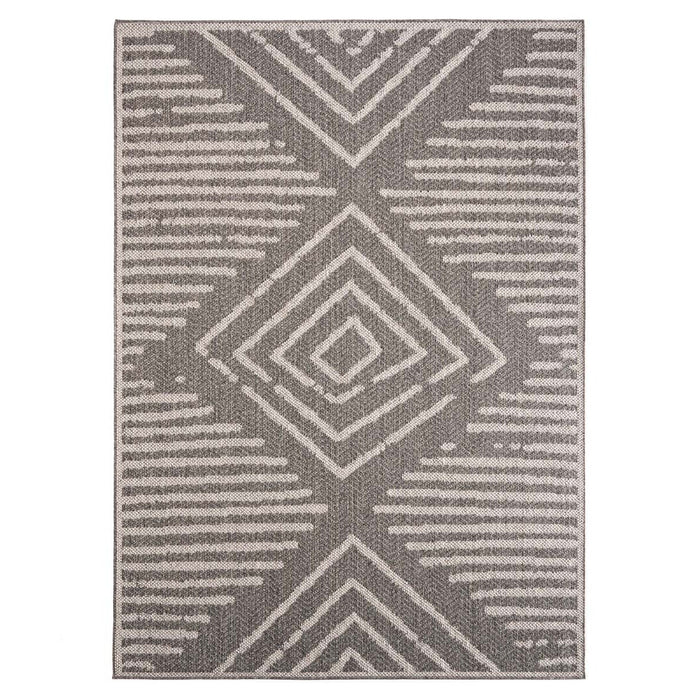 Boho&me Buitenkleed Boho - grijs|crème - 80x150 cm