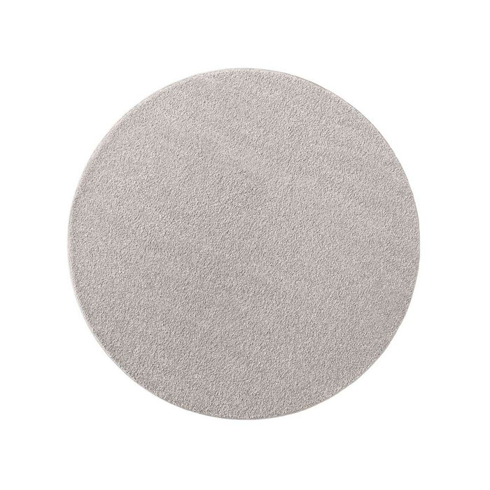 Tapeso Rond effen vloerkleed Qualis - grijs - 120 cm rond