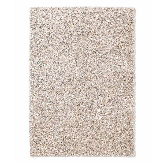 Tapeso Hoogpolig vloerkleed effen Classic - crème - 60x90 cm